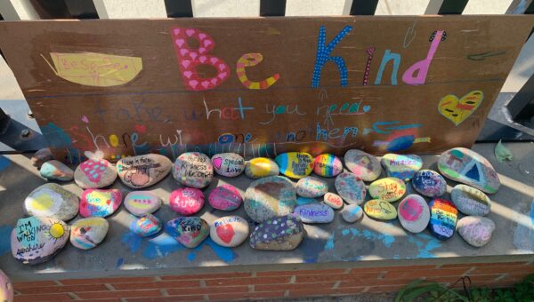 Kindness Rocks in Village Park