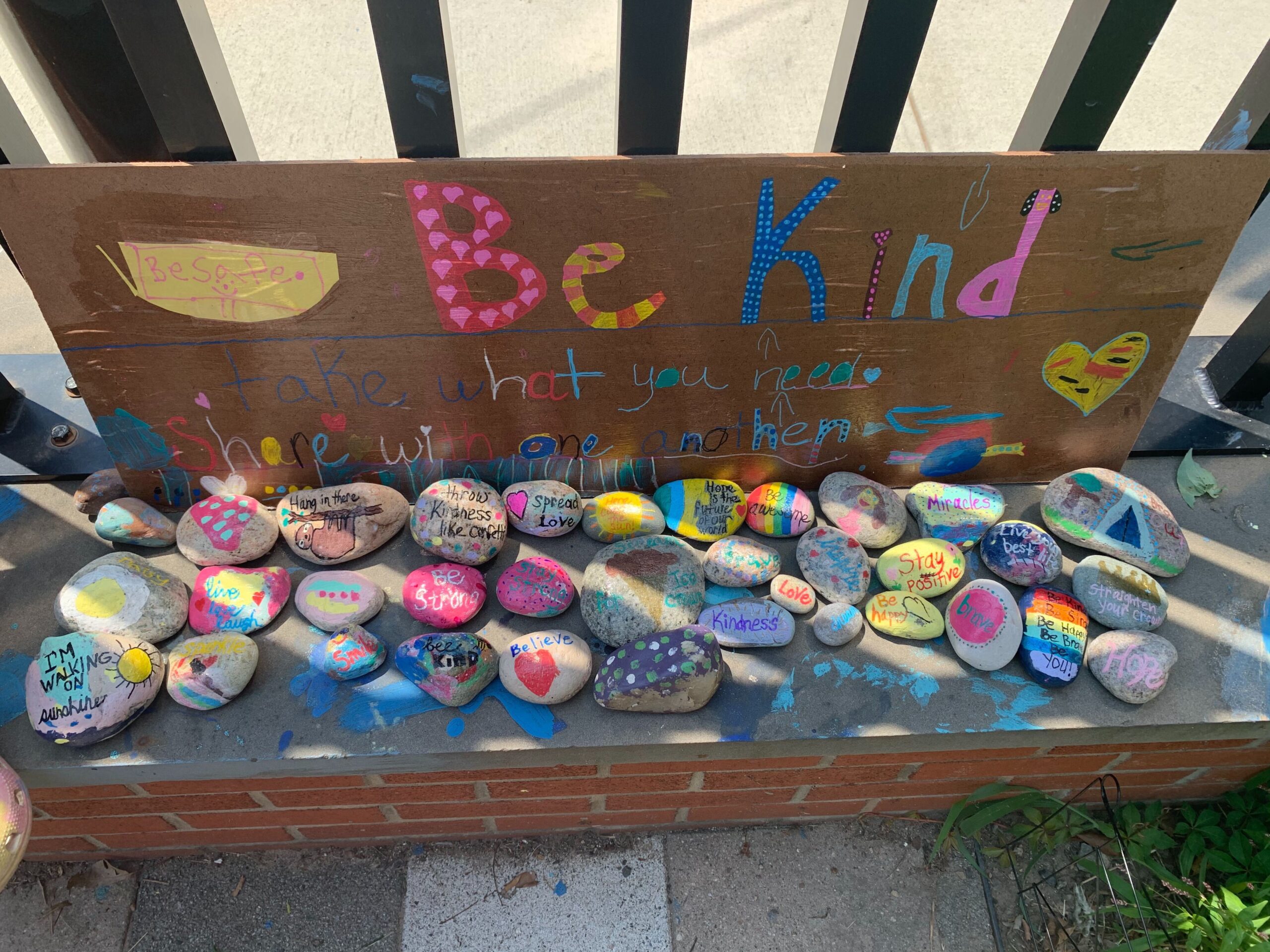 Kindness Rocks in Village Park