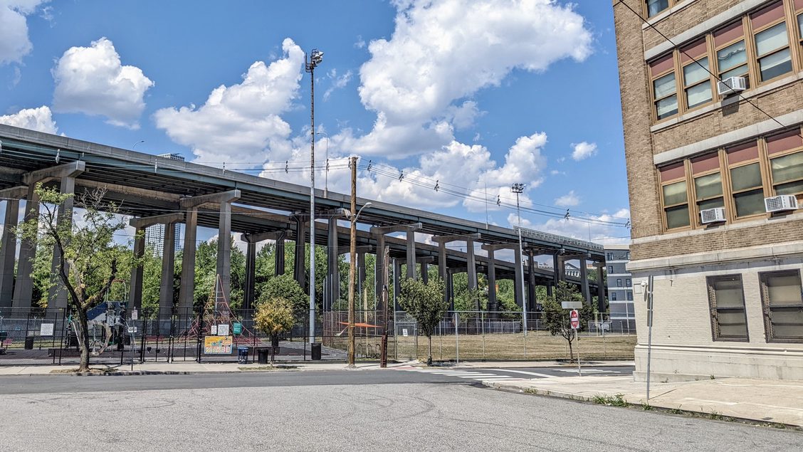 View of the Turnpike Extension from PS 5